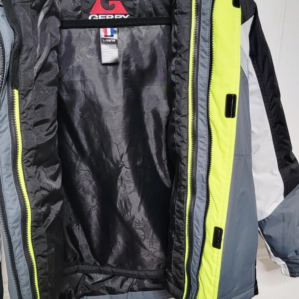 Gerry Boys Size Large 14/16 Winter Snow 2 in 1 Coat Jacket Gray Black EUC - Picture 8 of 14